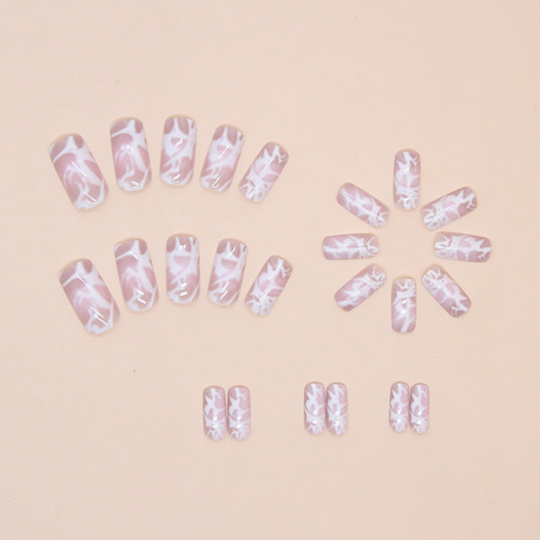 12 Sizes-24 Pcs Press On Nails W1518