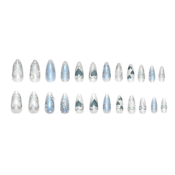 12 Sizes-24 Pcs Press On Nails Z1052