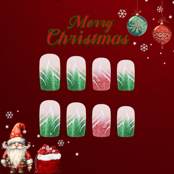 12 Sizes-24 Pcs Press On Nails C715