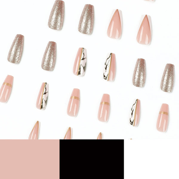 12 Sizes-24 Pcs Press On Nails JP1858