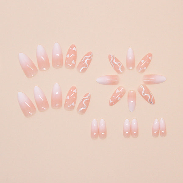 12 Sizes-24 Pcs Press On Nails W1698