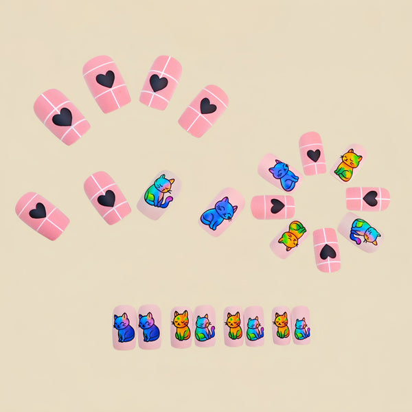 12 Sizes-24 Pcs Press On Nails y1866