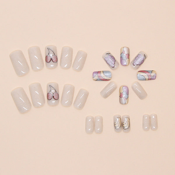 12 Sizes-24 Pcs Press On Nails W1758