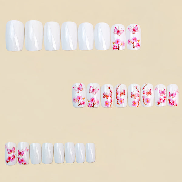 12 Sizes-24 Pcs Press On Nails Y1789