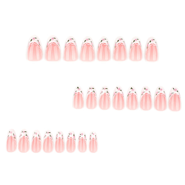 12 Sizes-24 Pcs Press On Nails JP3914