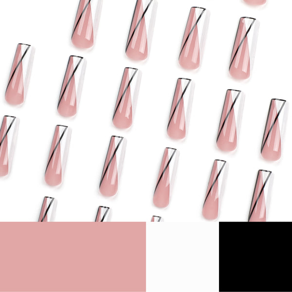 12 Sizes-24 Pcs Press On Nails JP2923