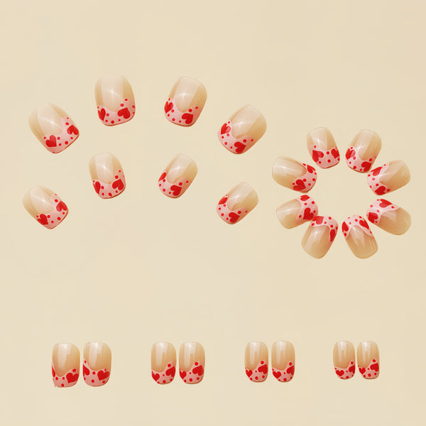 12 Sizes-24 Pcs Press On Nails Y116