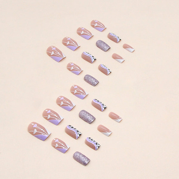 12 Sizes-24 Pcs Press On Nails W614