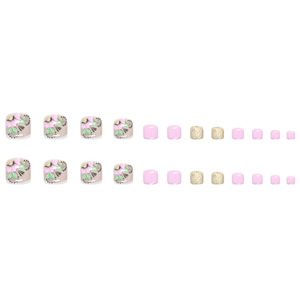 12 Sizes-24 Pcs Press On Nails F087