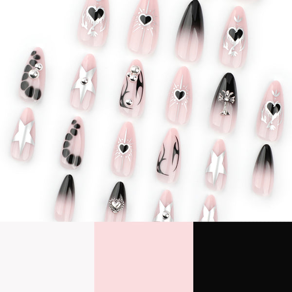 12 Sizes-24 Pcs Press On Nails JP3564