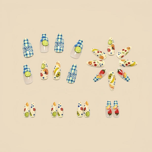 12 Sizes-24 Pcs Press On Nails Y2018