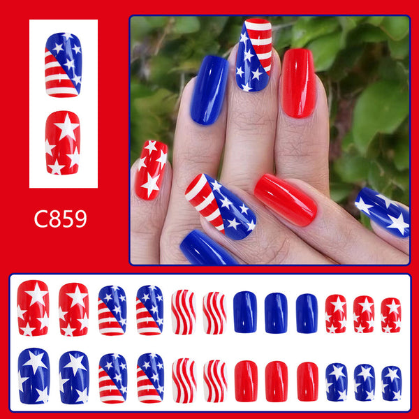 12 Sizes-24 Pcs Press On Nails C859
