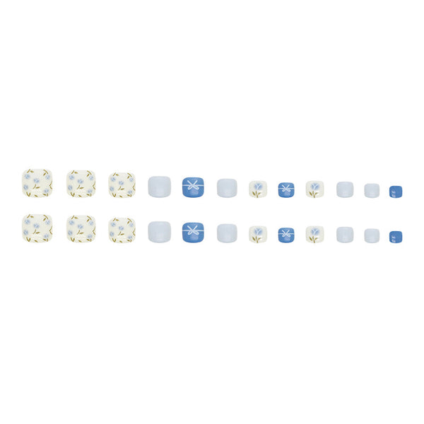 12 Sizes-24 Pcs Press On Nails F094