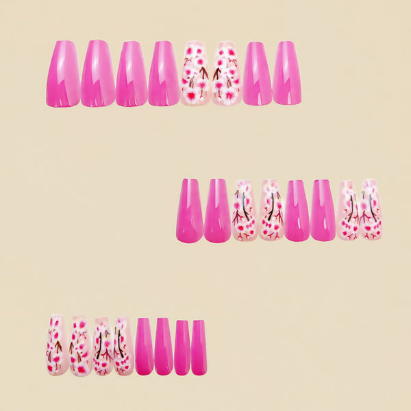 12 Sizes-24 Pcs Press On Nails Y587