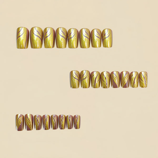 12 Sizes-24 Pcs Press On Nails Y982