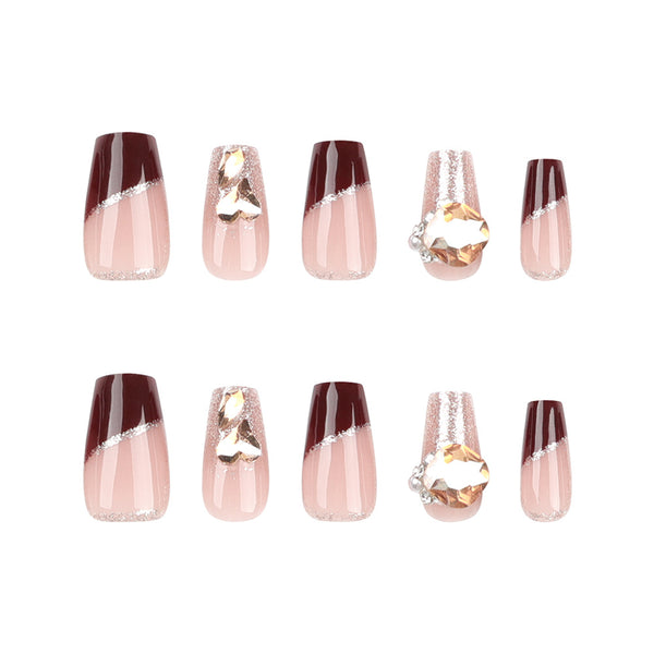 12 Sizes-24 Pcs Press On Nails GN036