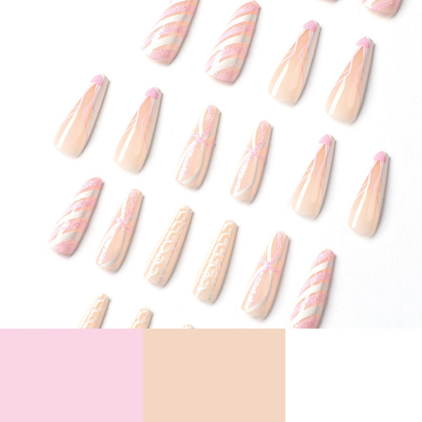 12 Sizes-24 Pcs Press On Nails JP1909