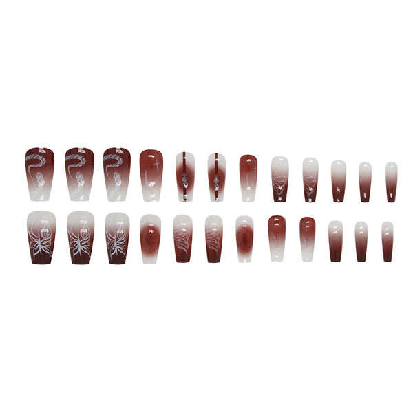 12 Sizes-24 Pcs Press On Nails R791