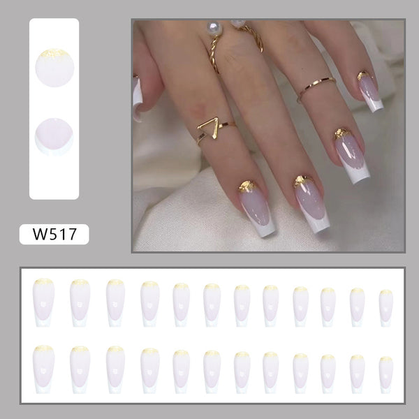 12 Sizes-24 Pcs Press On Nails W486
