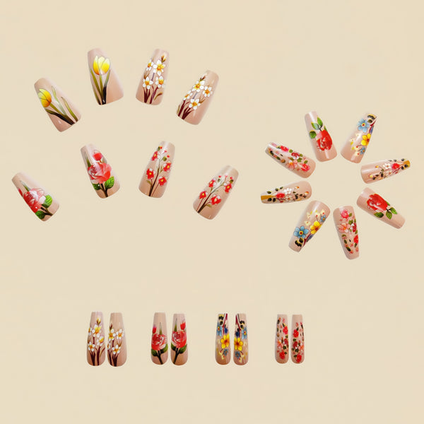 12 Sizes-24 Pcs Press On Nails Y583