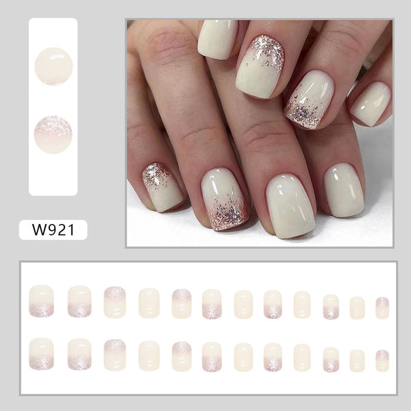 12 Sizes-24 Pcs Press On Nails W921