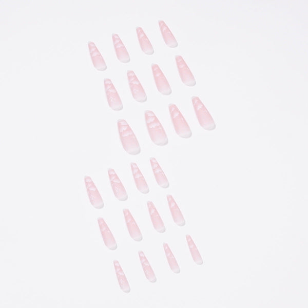 Long Matte Pink Square Press on Nails