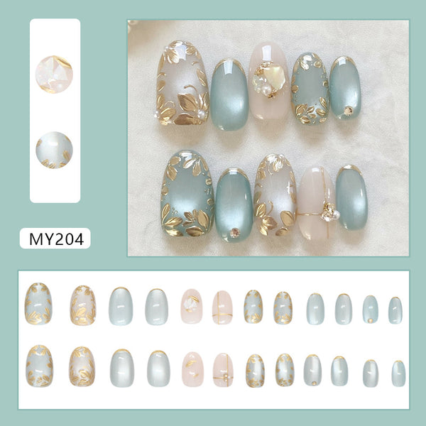 12 Sizes-24 Pcs Press On Nails My204