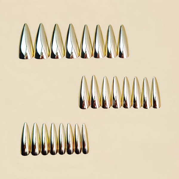 12 Sizes-24 Pcs Press On Nails Y1434