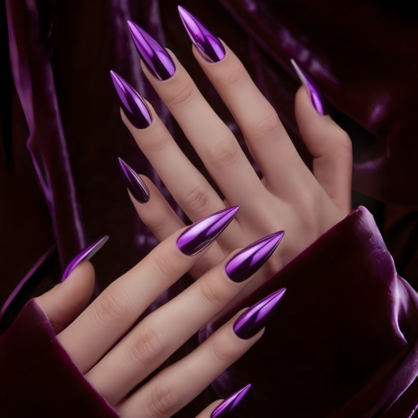 12 Sizes-24 Pcs Press On Nails Y1642
