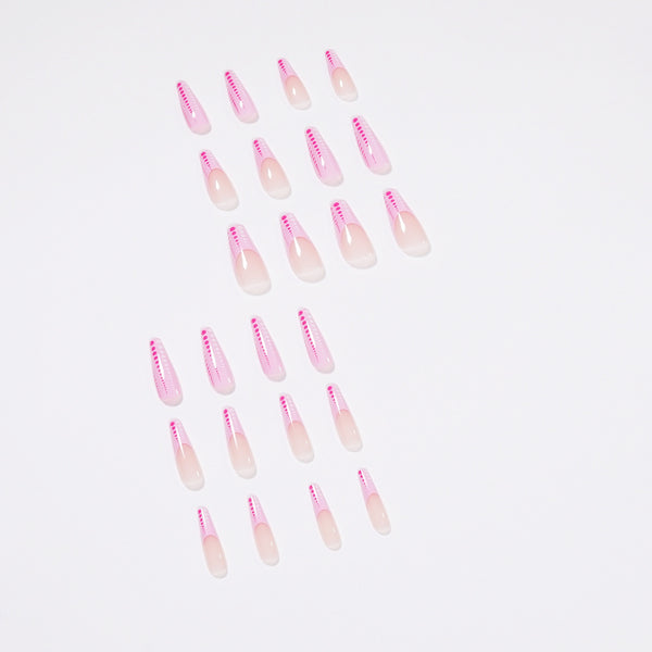 12 Sizes-24 Pcs Press On Nails JP1444