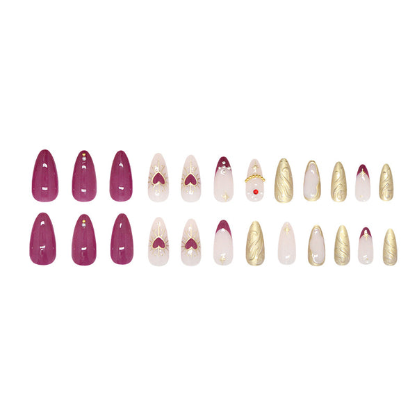 12 Sizes-24 Pcs Press On Nails Z1055