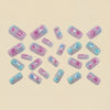 12 Sizes-24 Pcs Press On Nails Y1524