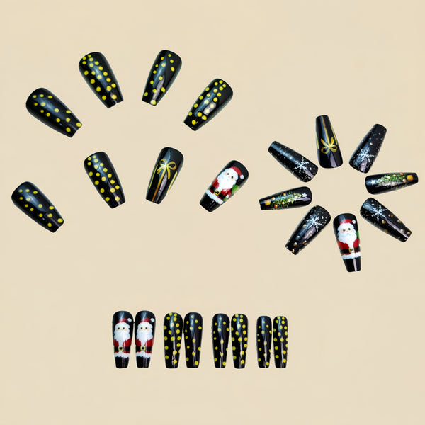 12 Sizes-24 Pcs Press On Nails Y1244