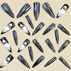 12 Sizes-24 Pcs Press On Nails Y1040