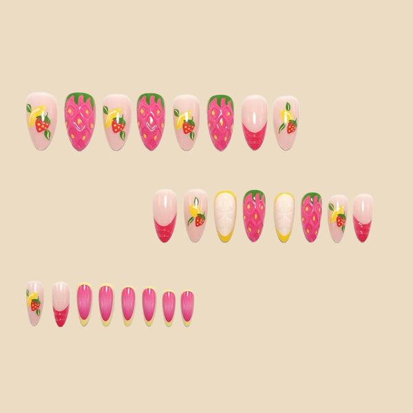 12 Sizes-24 Pcs Press On Nails Y2020