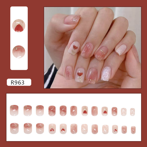 12 Sizes-24 PcsPress On Nails R963