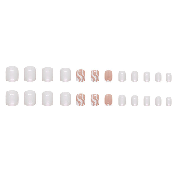 12 Sizes-24 Pcs Press On Nails W1019