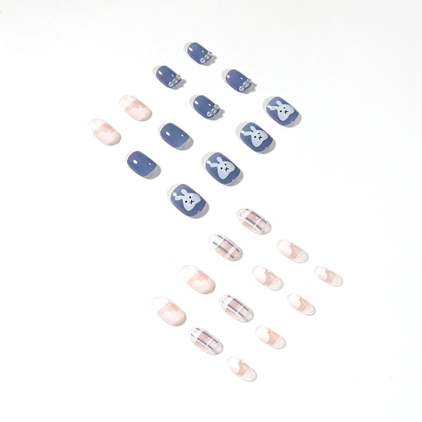 12 Sizes-24 Pcs Press On Nails JP1373