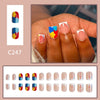 12 Sizes-24 Pcs Press On Nails C247