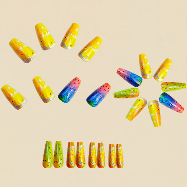 12 Sizes-24 Pcs Press On Nails y2090-24