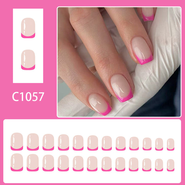 12 Sizes-24 Pcs Press On Nails C1057