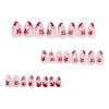 Almond French Glossy Medium Pink Press on Nails