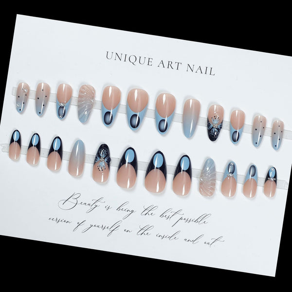 12 Sizes-24 Pcs Press On Nails FT-079