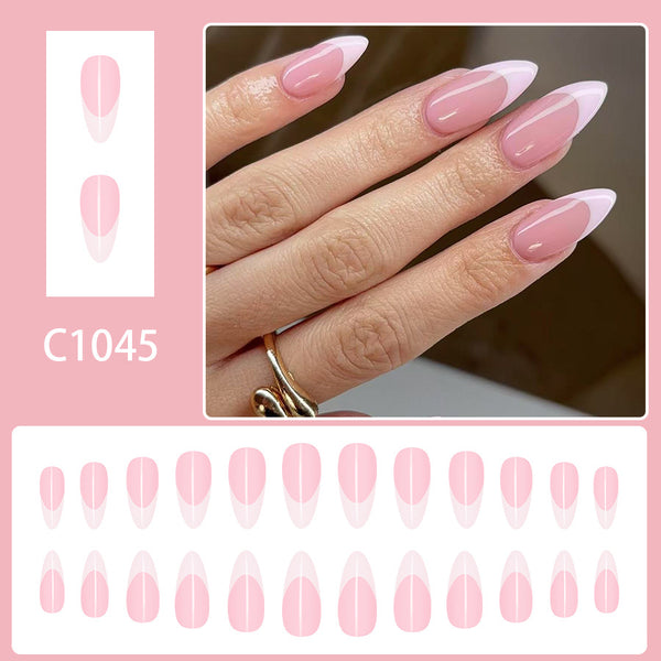 12 Sizes-24 Pcs Press On Nails C1045