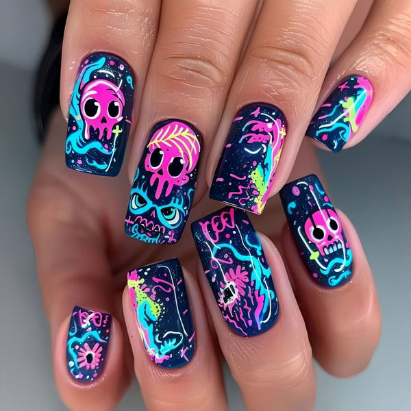 12 Sizes-24 Pcs Press On Nails Y1090