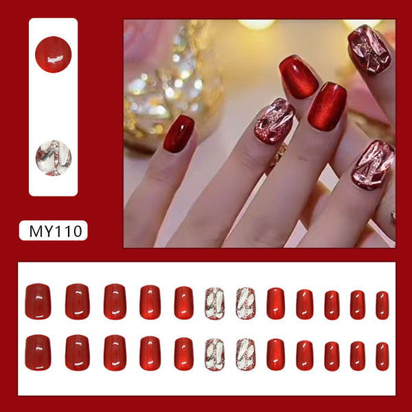 12 Sizes-24 Pcs Press On Nails MY110