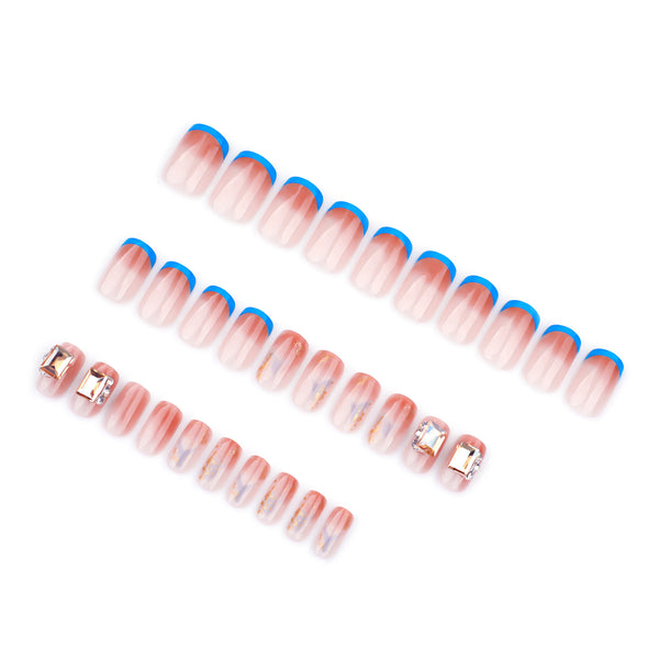 12 Sizes-24 Pcs Press On Nails GN051