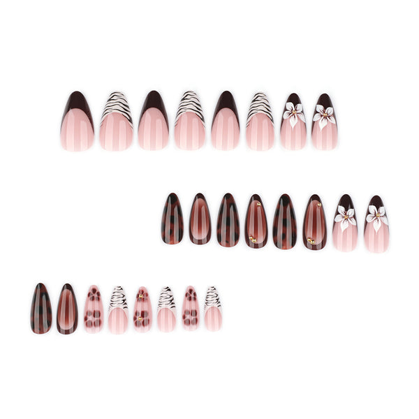 12 Sizes-24 Pcs Press On Nails JP4186