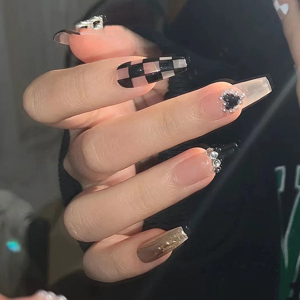 12 Sizes-24 Pcs Press On Nails Z182