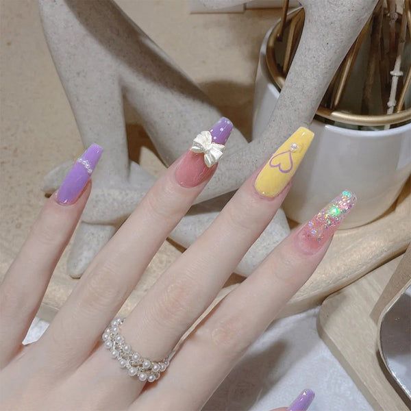 12 Sizes-24 Pcs Press On Nails JP3112